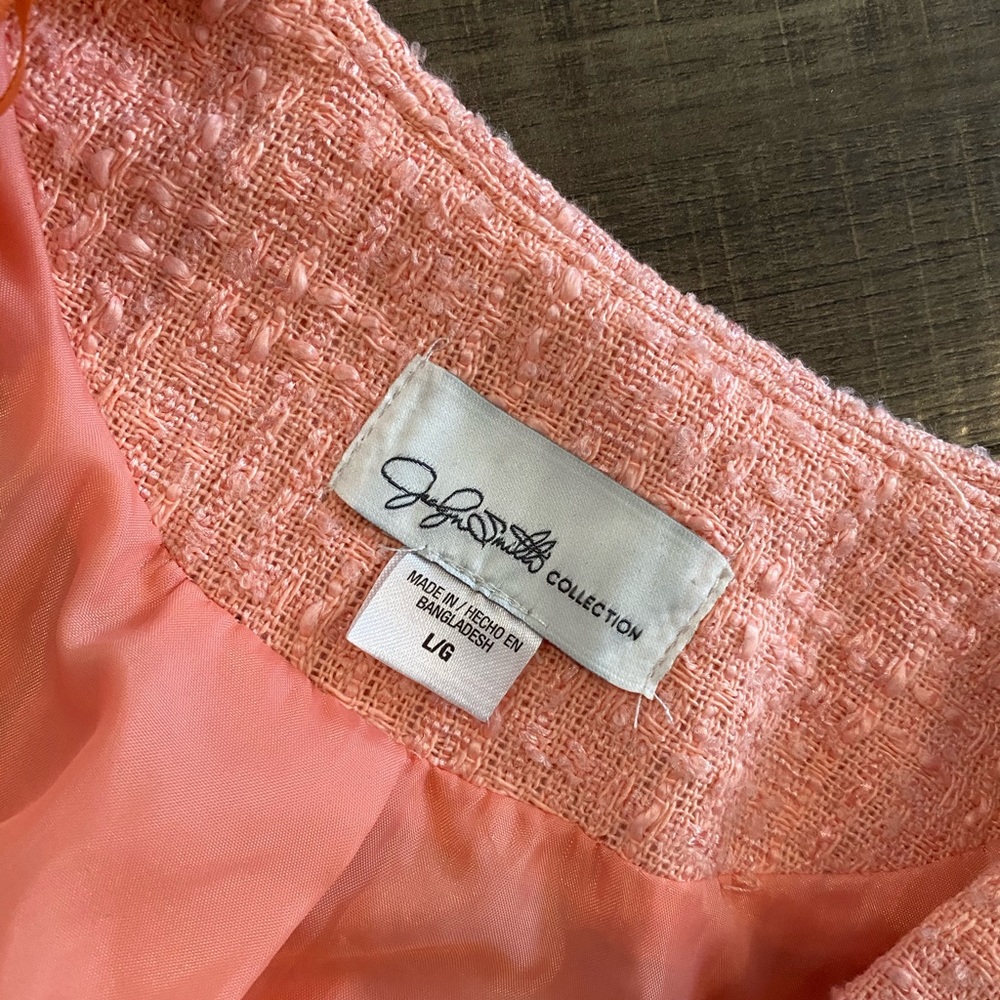 JACLYN SMITH NWT Blush Cropped Fringe Blazer - Picture 5 of 6